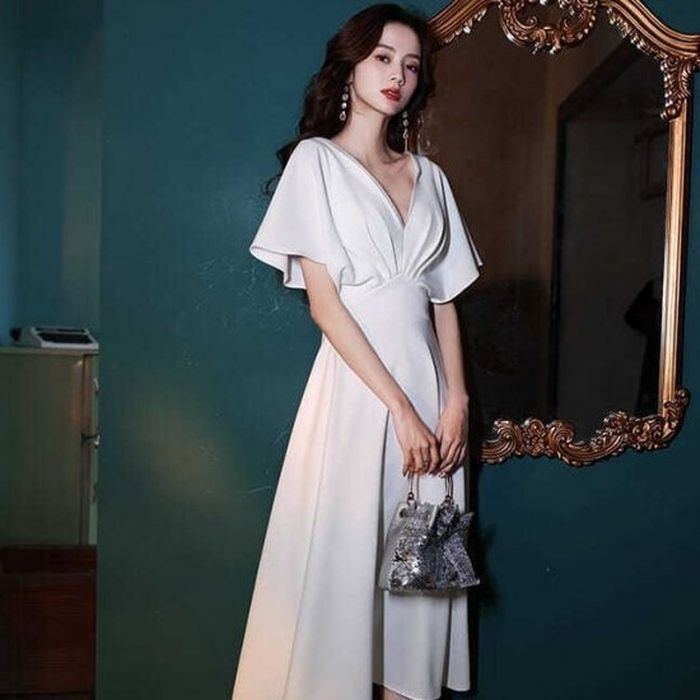 白ワンピース ドレス パーティードレス 韓国 大きいサイズ 白ワンピ 即納 お呼ばれ 結婚式 ぽっちゃり 二次会 謝恩会 成人式 可愛い 上品 おしゃれ ロング エレガント 半袖 XS 3L プチプラ