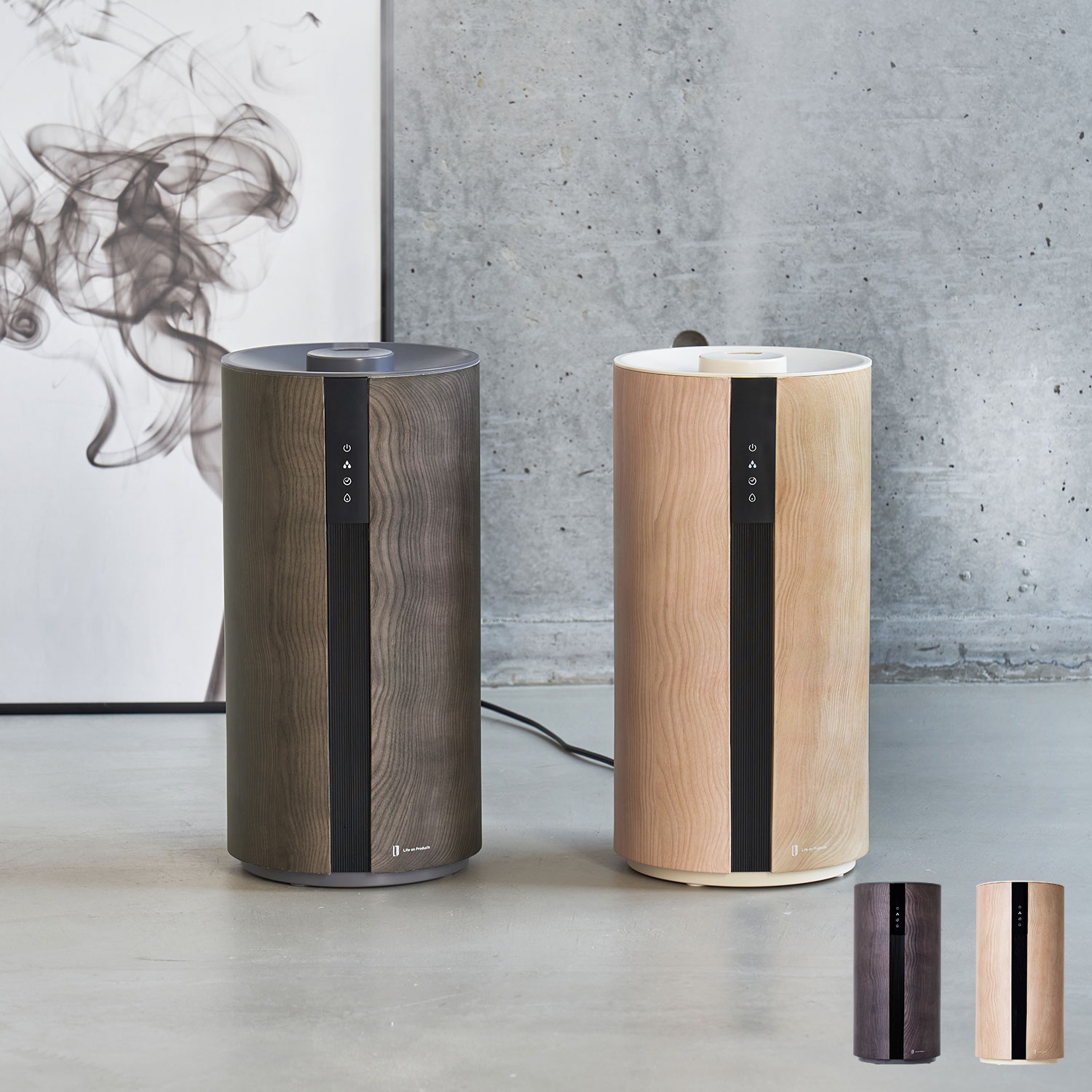 加湿器 超音波式 2.5L 上部給水式 湿度コントロール タイマー Premium WOOD LCAHF009