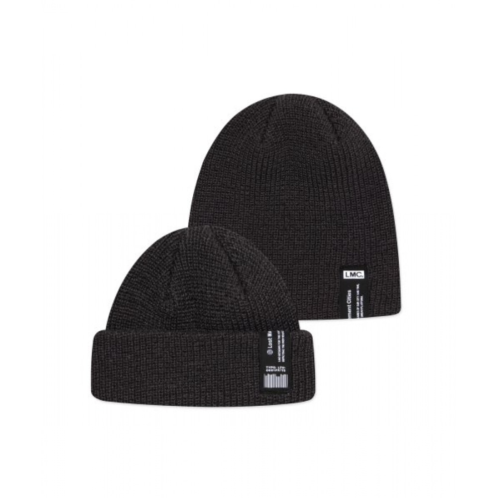 LMC (LMC) ラベルショートビーニーチャコール