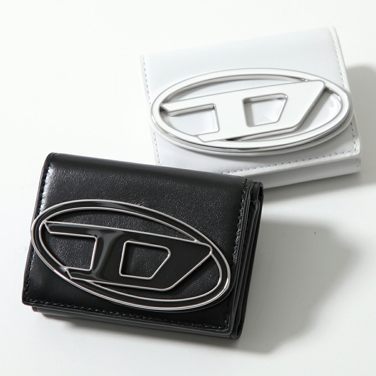 DIESEL ディーゼル 三つ折り財布 1dr tri fold coin xs ii X09887 PR818 レディース ミニ財布 オーバルD レザー カラー2色 X09887PR818