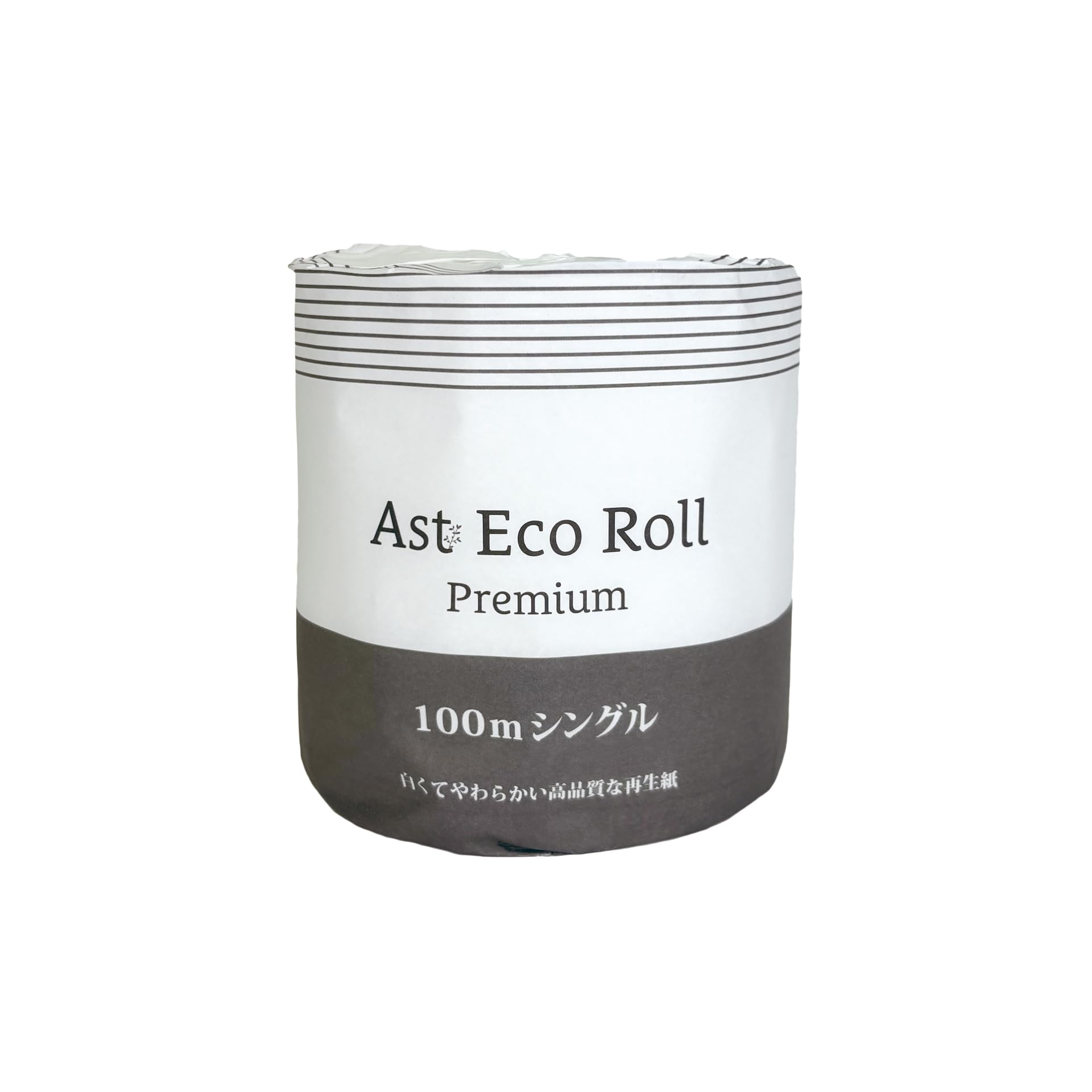 【ケース品】Ast Eco Roll 個包装トイレットペーパー1ロール100mシングル 1ケース80個入り