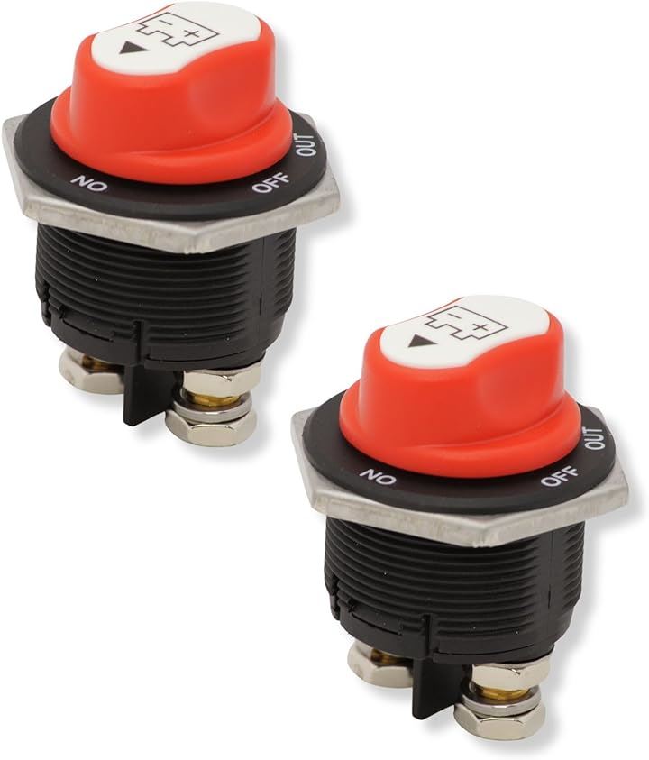 バッテリー 切替スイッチ キルスイッチ カットターミナル カットオフスイッチ バッテリー上がり防止 32V DC 200A 2個( 200A_2)