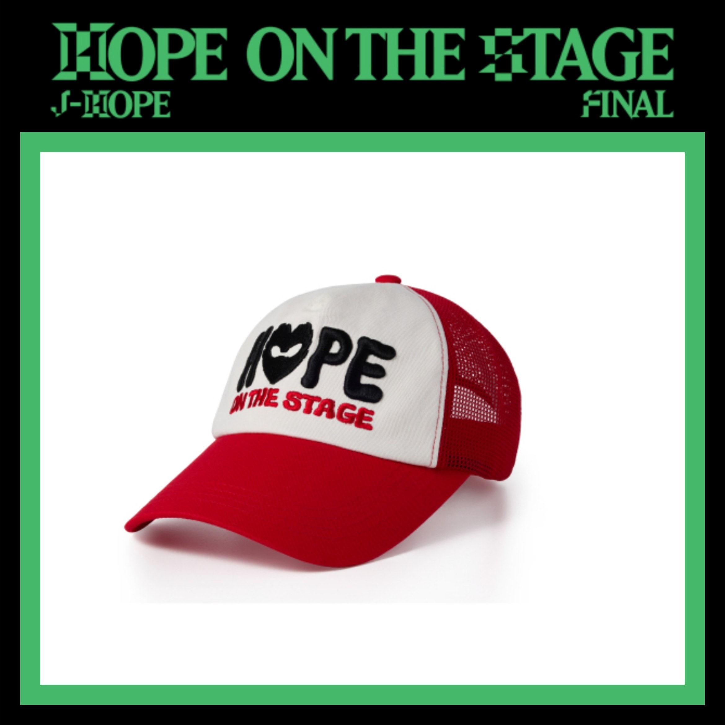 【国内発送】 【公式】 BTS 【 MESH BALL CAP 】 J-HOPE Tour HOPE ON THE STAGE in GOYANG FINAL 公式MD 帽子