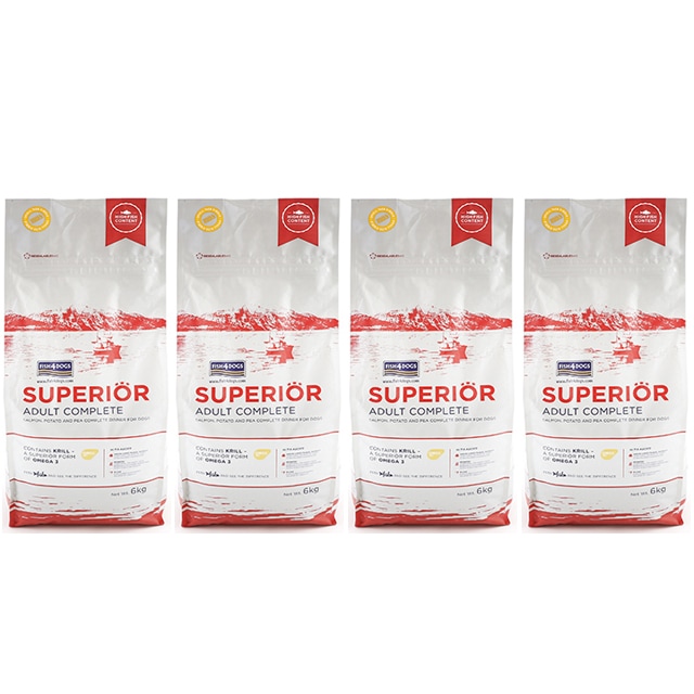 フィッシュ4 ドッグ スーペリア アダルト 24kg(6kg4）