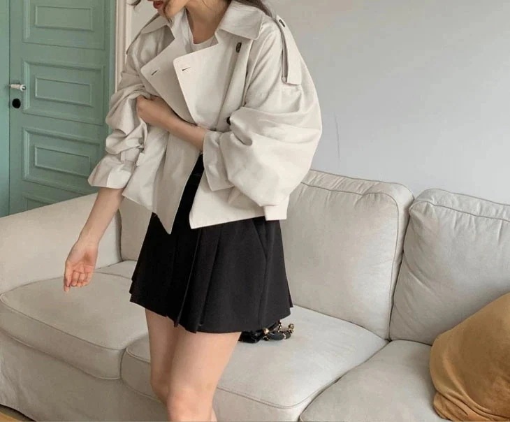 【急速出荷!】ジャケット レディース 秋 カジュアル 秋 アウター レディース ショート丈 長袖 黒 ジャケット レディース 秋 旅行 アウター 羽織り トレンチコート ヴィンテージ風 お洒落 カジュ