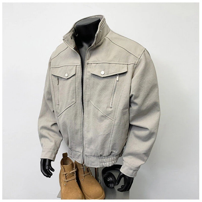 カジュアル メンズファッション 百掛け スプリングジャケットショートワーキングジャケットアウタージャンパーブルゾン 5,894円