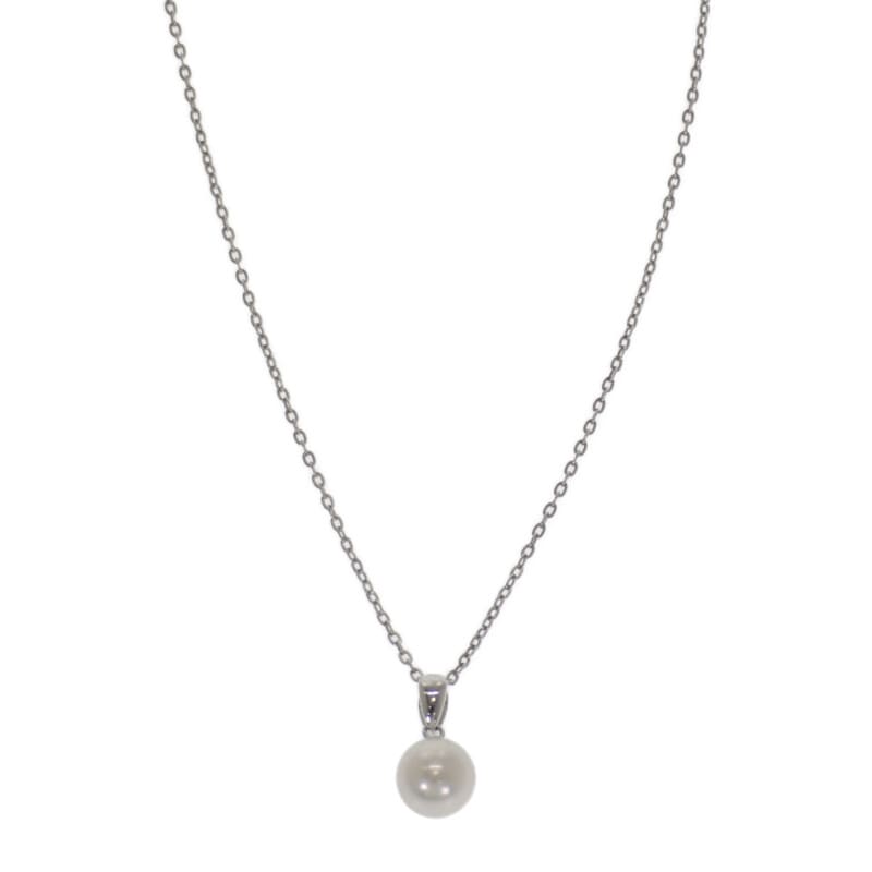 パールペンダント ネックレス シルバー925 アコヤ真珠 シルバー金具 レディース【Aランク】