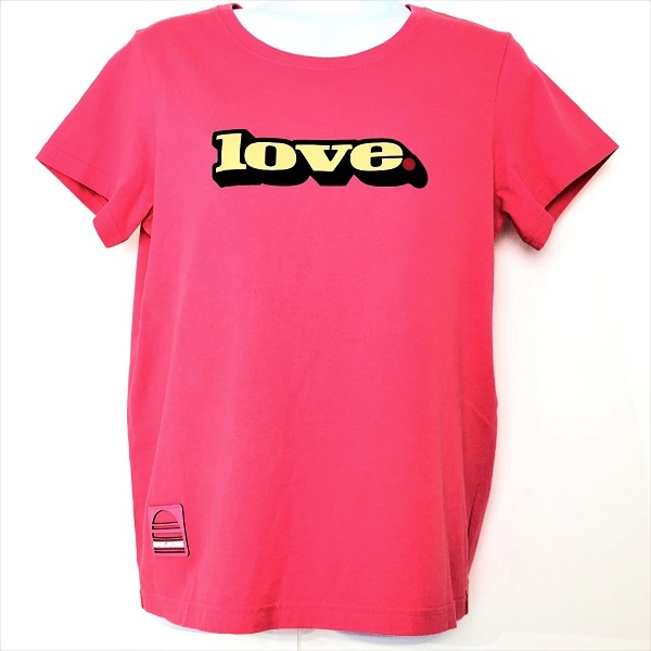 Tシャツ レディース M4007445 LOVE ピンク