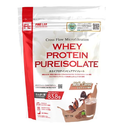 ファインラボ ホエイプロテイン ピュアアイソレート 1KG ミルクココア風味