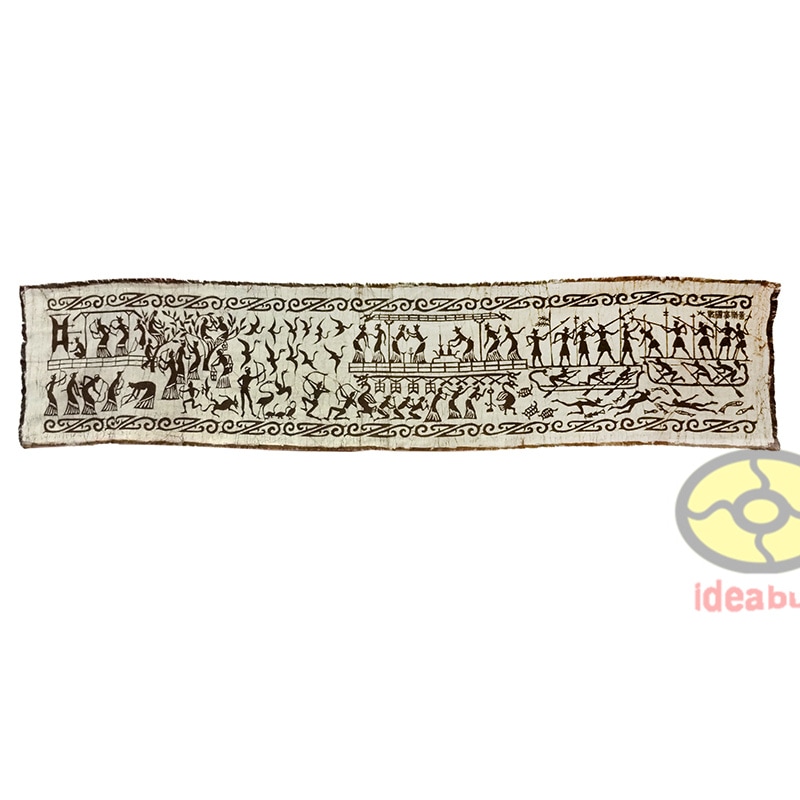 ろうけつ染めの絵Art Wall Decor Hanging Batik Tapestry China Warring States(BC445-221) Banquet Scene 44x200cm