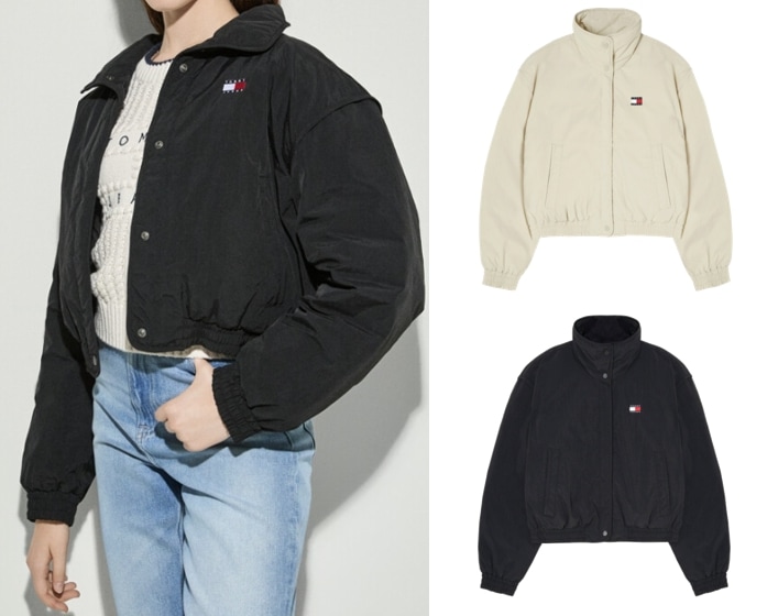 Badge Crop Down Padded Jumper (T32E7QJC41TWT2)