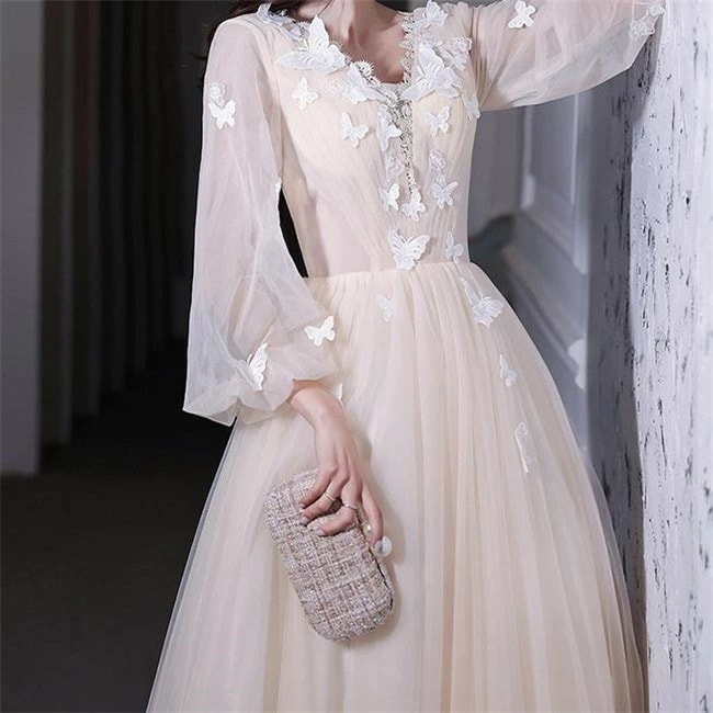 3デザイン シャンパン マキシ丈ロング丈　ロングドレス　スカート 二次会ドレス フォーマルドレス　春 夏 秋 冬 パーティドレス 二次会 2次会 レース 成人式 同窓会 謝恩会 大学生 服装 入学