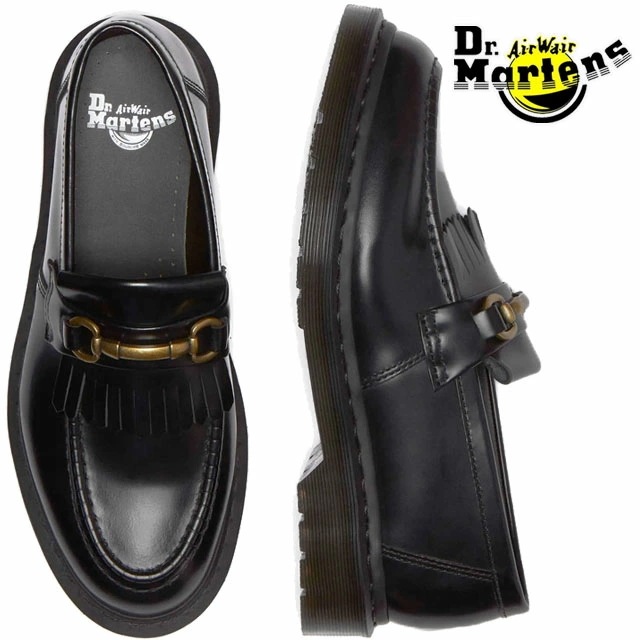 ドクターマーチン レディース ローファー エイドリアン スナッフル タッセル ビット 黒 靴 カジュアルシューズ ブラック 32102001