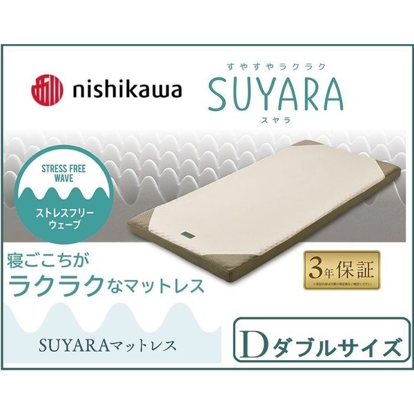 西川 マットレス 敷き布団 SU-01 2460-10656 ダブル D 正規品 体圧分散 薄型