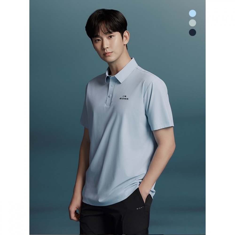 [アイダー] メンズオンザロックエアリーショートスリーブポロTシャツ_DMM24219