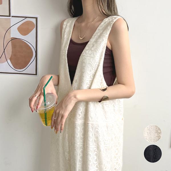 パンツ サロペット レディース かわいい サイズ ワイドパンツ カジュアル きれいめ 韓国ファッション / ブロックレース前後2wayサロペット