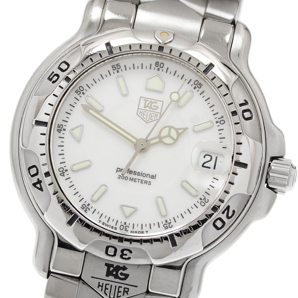 タグホイヤー TAG HEUER WH1111-K1 6000シリーズ プロフェッショナル200ｍ デイト クォーツ メンズ 保証書付き_954656【中古】