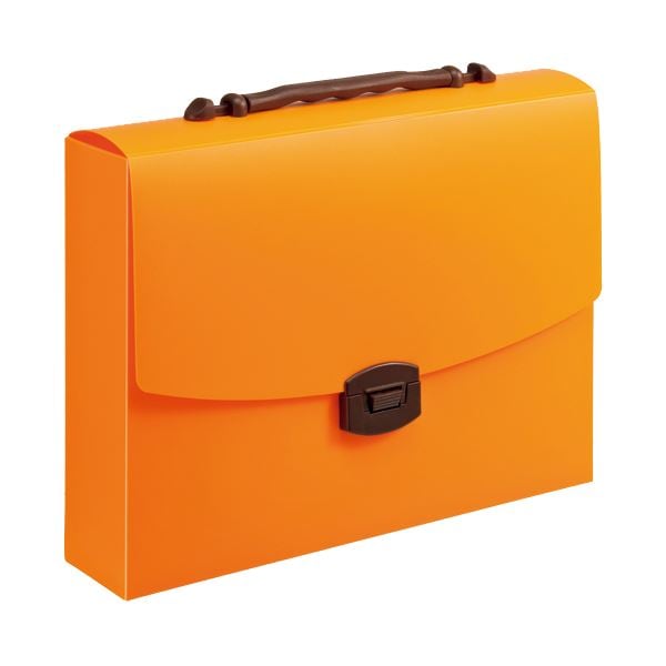 （まとめ）ライオン事務器 キャリングバッグイロキャリ パンプキン CA-173PU 1個(×5セット)