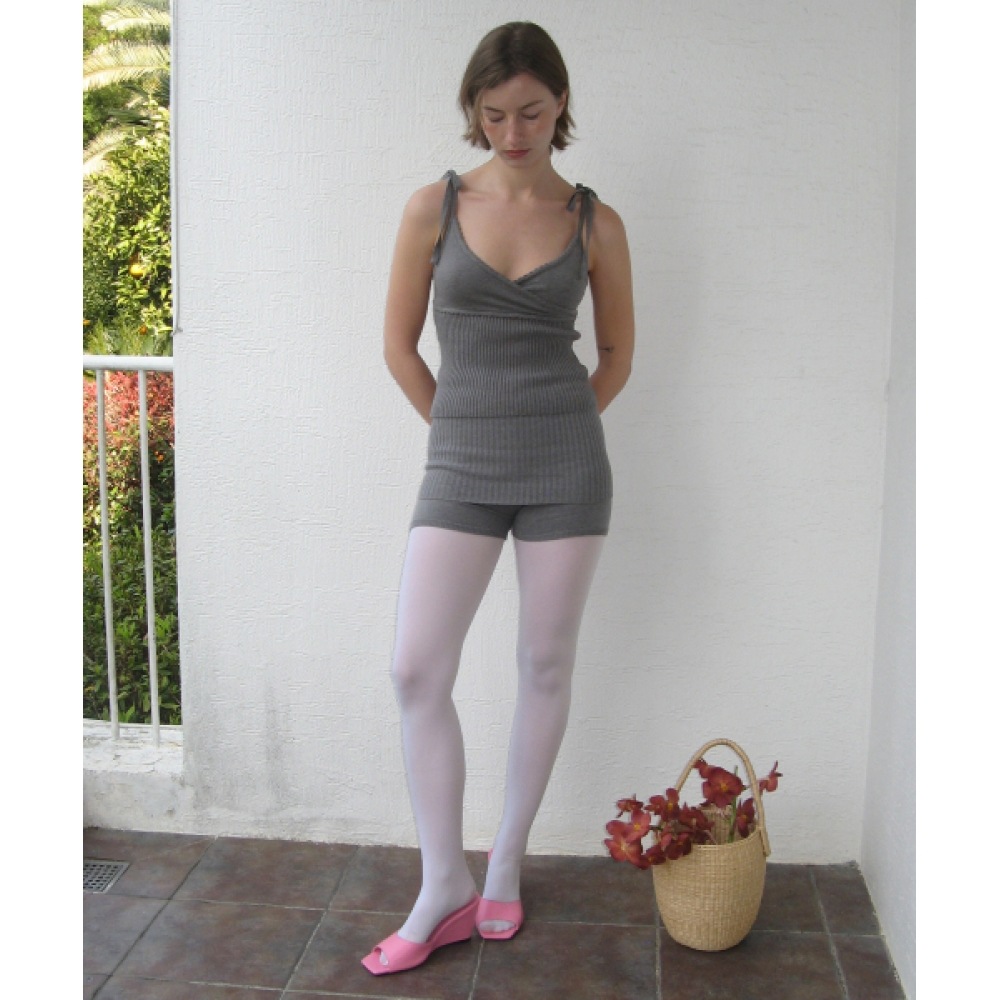 SINOON ニットショーツ (メランジグレー)