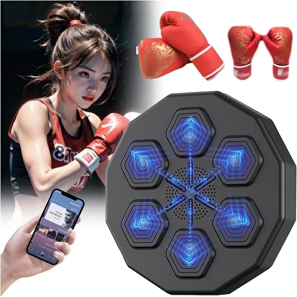限定モデル音楽ボクシングマシン スマート ディスプレイ付き 子供 大人 音楽ボクシングマシン 壁パンチングバッグ ボクシングトレーニングパンチング機器 スマート 音楽ボクサーボクシングマシン