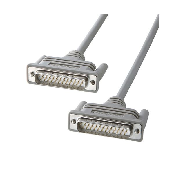 (まとめ)サンワサプライ RS-232Cケーブル(25pin/クロス・非同期通信・3m) KRS-007K(×2セット)