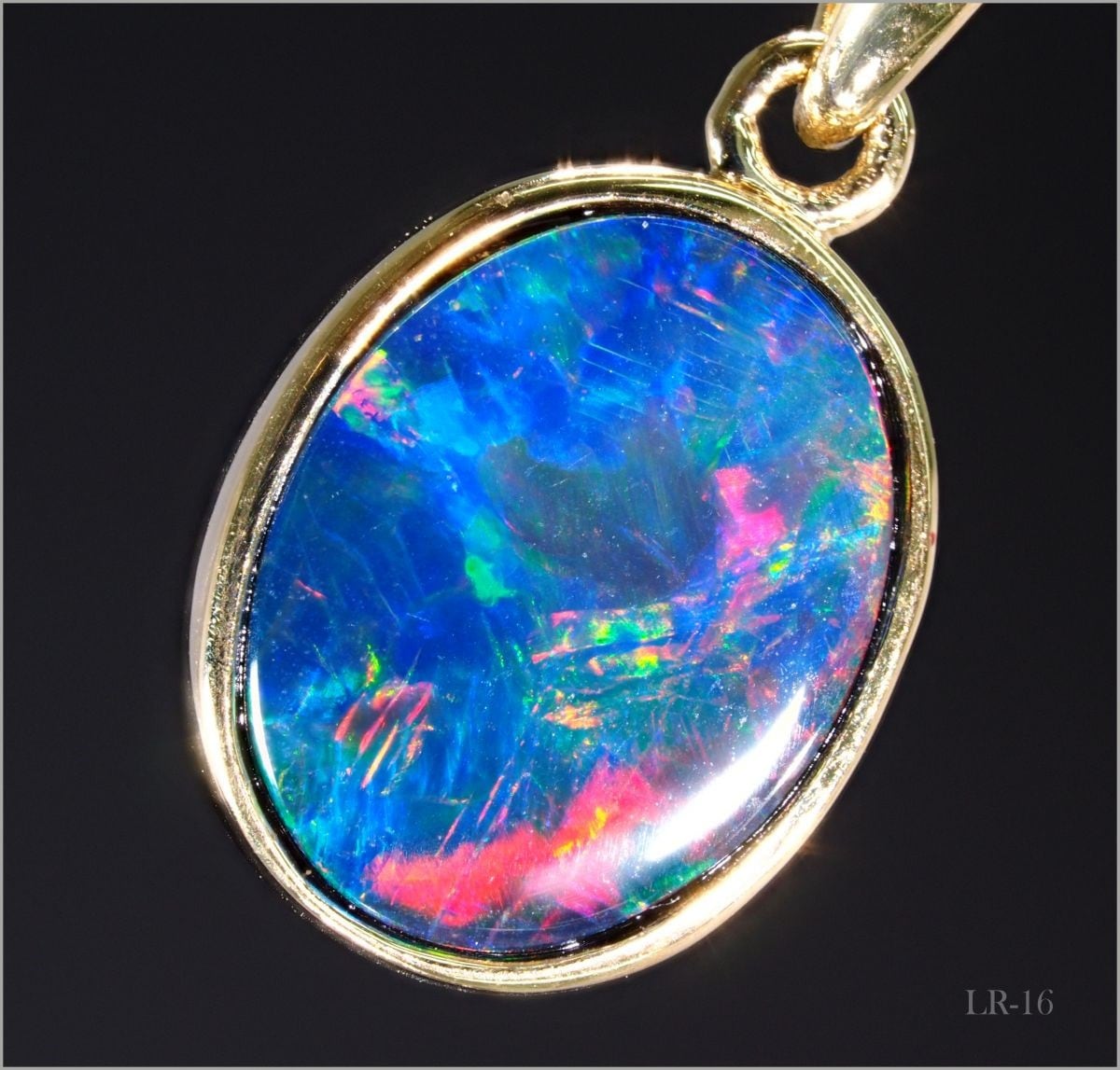 厳選ブラック オパール ネックレス 1.00ct K18YG 18金製品 国内生産 74