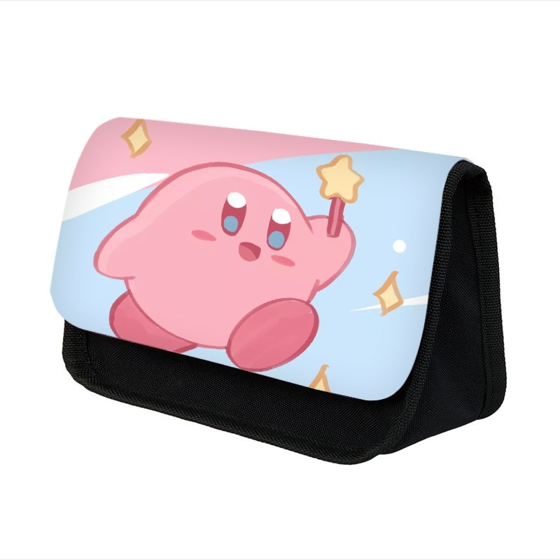 新しいカービィ漫画子供用鉛筆バッグ小学生シンプルな文具箱かわいい大きな筆箱ホット