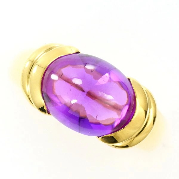 K18 18金 YG リング 指輪 13号 合成サファイア 5.78 ジュエリー 中古 98,010円