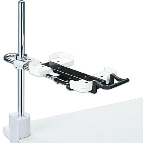 （まとめ買い）電話機台 新型クランプタイプ 受皿サイズ可変 皿面高さ110400mm TE-132JL [x3]