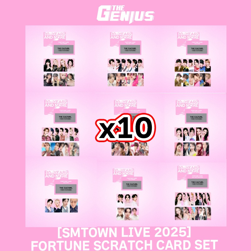 [SMTOWN LIVE 2025] FORTUNE SCRATCH CARD SET x10 pack グループ選択