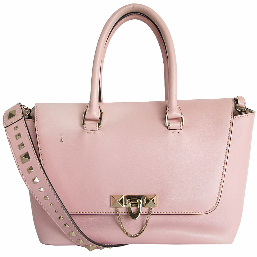 ヴァレンティノ ガラヴァーニ Valentino Garavani ハンドバッグ ショルダーバッグ レザー ライトピンク ライトゴールド レディース s0206a 59,880円