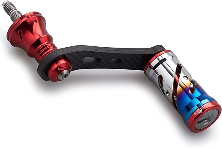 42mm リール ハンドル 16mm ノブ 搭載 シマノ ダイワ スピニングリール 通用ライトゲーム 渓流釣りVortex Series 612 (レッド)