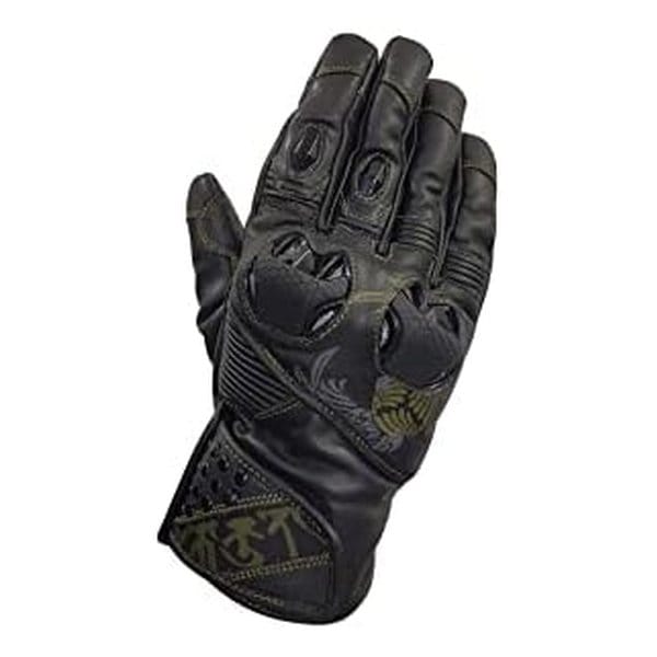 弐黒堂 ハードライドウィンターレザーグローブ WBGN-227 ブラック/ゴールド Mサイズ WBGN-227-BK/GD-M