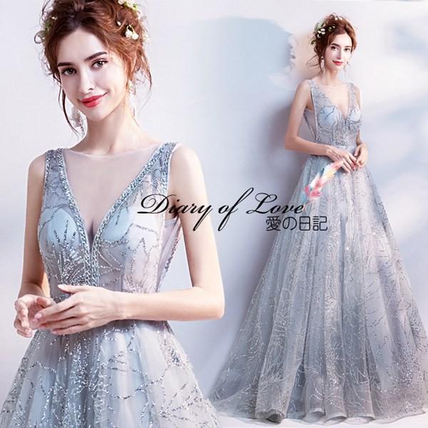 【即納】ウェディングドレス ロングドレス 二次会　ドレスファスナータイプ 結婚式・披露宴・演奏会・発表会・二次会パーティー・カラードレス グレー