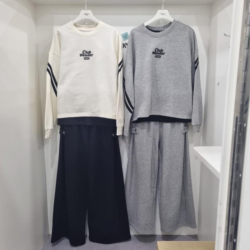 起毛Tシャツ サイド ピンタック ワイドフィット パンツ セット14490-131-802-13