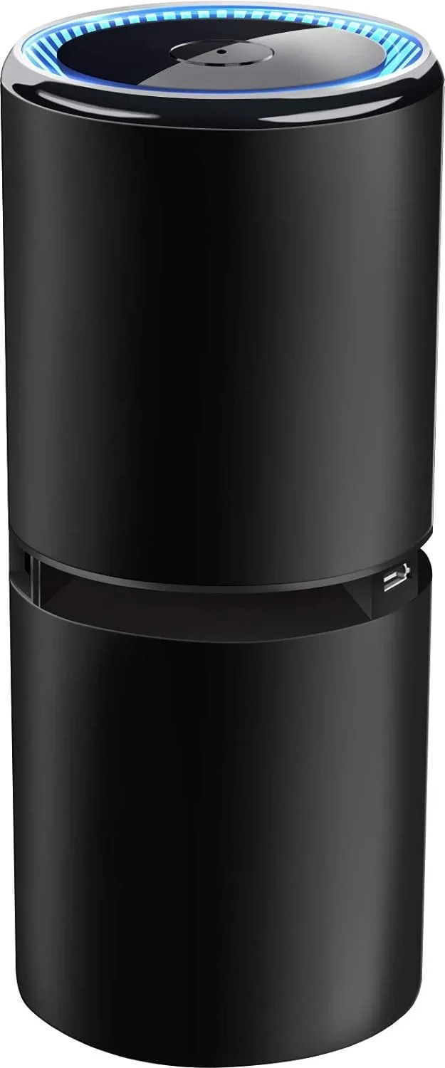 車用空気清浄機 車載 空気清浄機 卓上 小型 イオン発生器 1000万個高密度マイナスイオン USB充電式 2段階風量設定 LEDライト搭載 軽量 静音ギー タバコ ペット 脱臭 4,600円