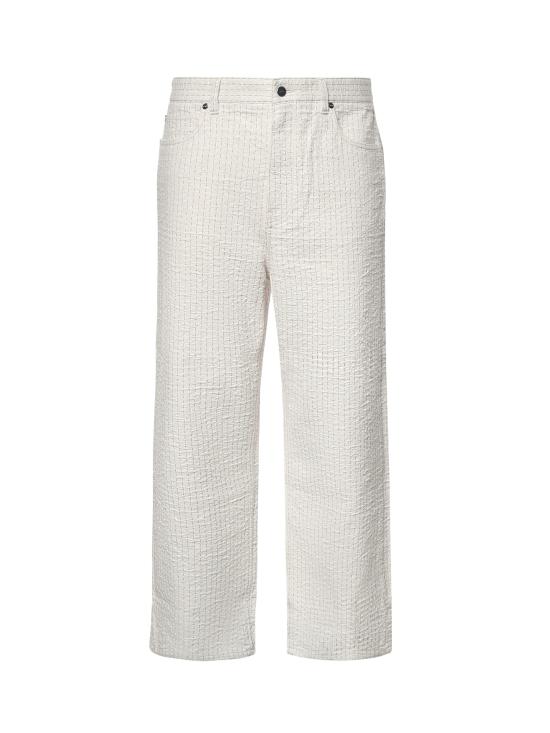 FENDI Men Denim Pants FLP345 AWMLF08QQ OFF WHITE
