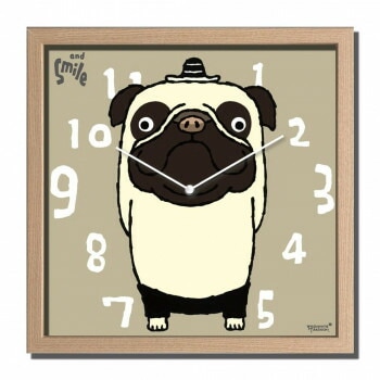 Artist Clock 壁掛け時計 武内 祐人 パグ CAC-52638