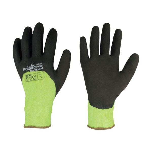 （まとめ）東和 PowerGrabThermo 3/4 9/L 黄/ダークブラウン 1双[x5]