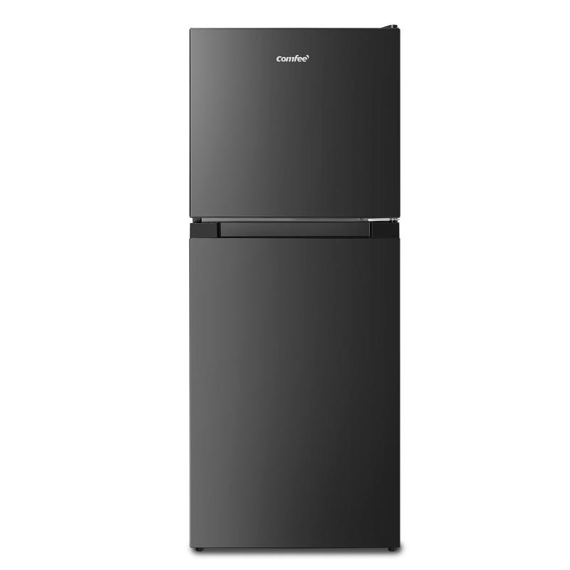 COMFEE 冷蔵庫 132L 幅47cm 大容量 急冷モード 耐熱天板 省エネ コンパクト スリム 小型 右開き 2ドア 一人暮らし RCT128BL1JP(E) ブラック