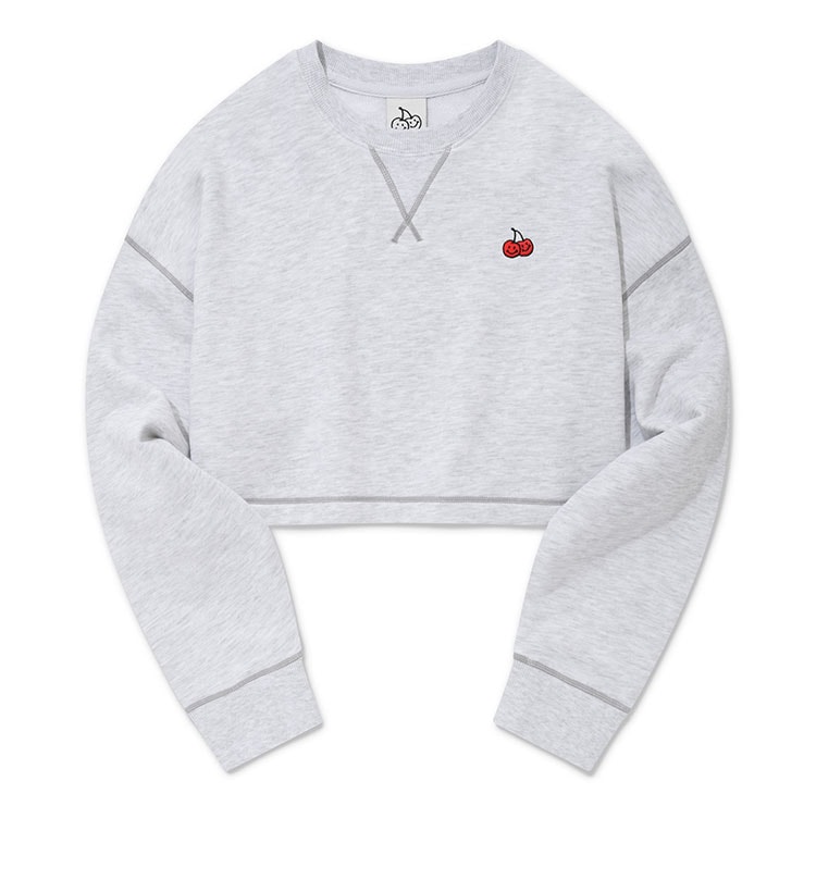 見事な創造力 Doodle Sweatshirt Crop Cherry トレーナー カラー ライム