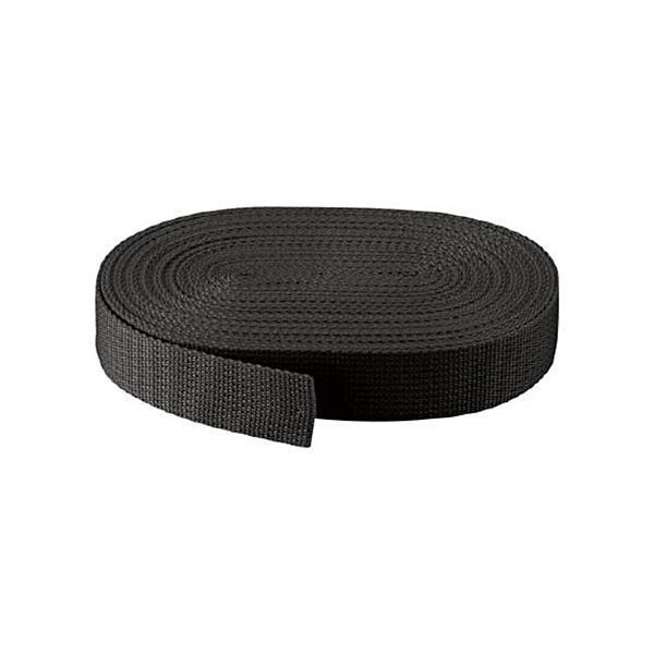 （まとめ）PPベルト 幅30mmx長さ10m 黒 PPB-3010 1本 [x3セット]