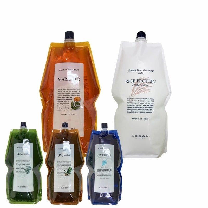 (選べる2本セット) ナチュラル ヘアソープ（MG or JO or SW or CY）＆ヘアトリートメント RP 各1600ml（リフィル）