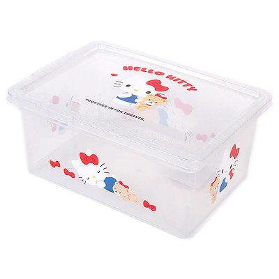 他サイト： ハローキティ 収納ケース S 収納ボックス 小物入れ スタッキング可能 リボン サンリオ sanrio キャラクターの商品画像