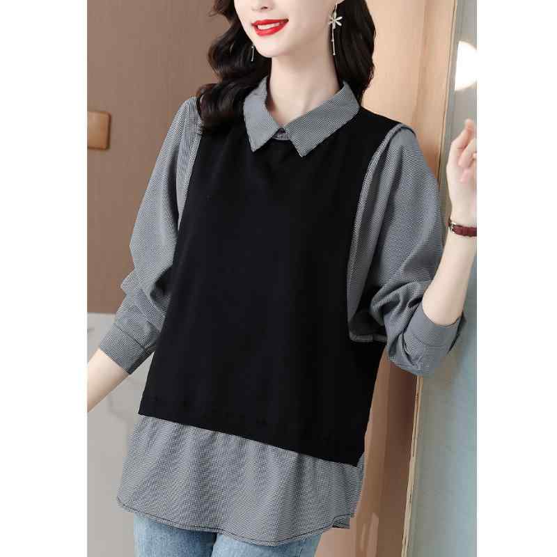 シャツ ブラウス オーバーシャツ ニットシャツ 大きいサイズ 長袖 春秋 上品 アーバン ノーブル オフィス ビジネス 学校行事 万能コーデ レディース マザー 婦人服 4,912円