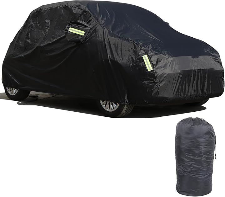 新型 フィアット 500 2010～2022に適用 車 カバー ボディカバー カーカバー 性能アップ 防水 防塵 防輻射 紫外線 収納ポーチ付き カー用品 ブラック