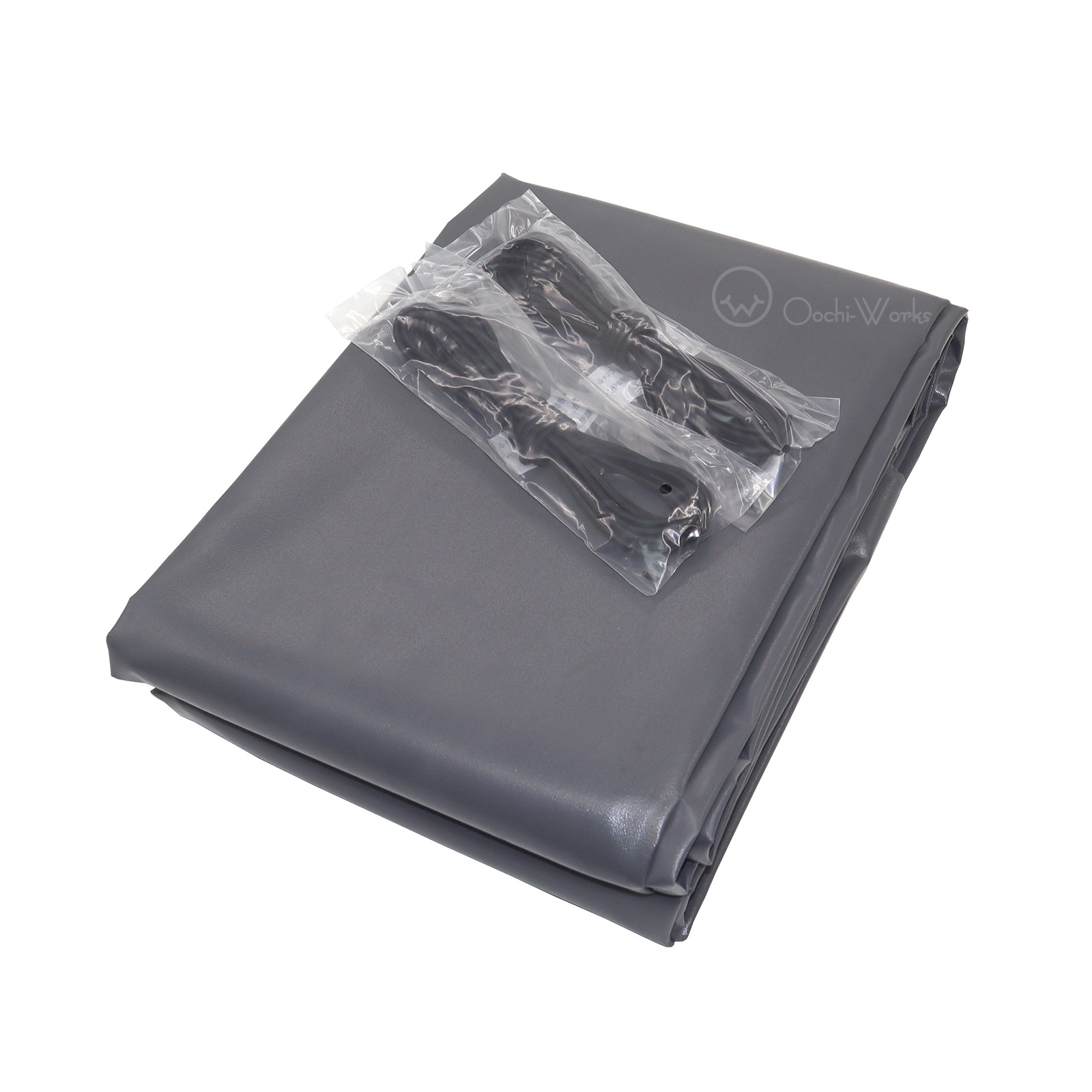 トラックシート グレー 2号 2.1ｍｘ2.7ｍ コードゴム4ｍｘ2本付き ダブルキャブ エステル帆布 荷台カバー 荷台シート 4,950円