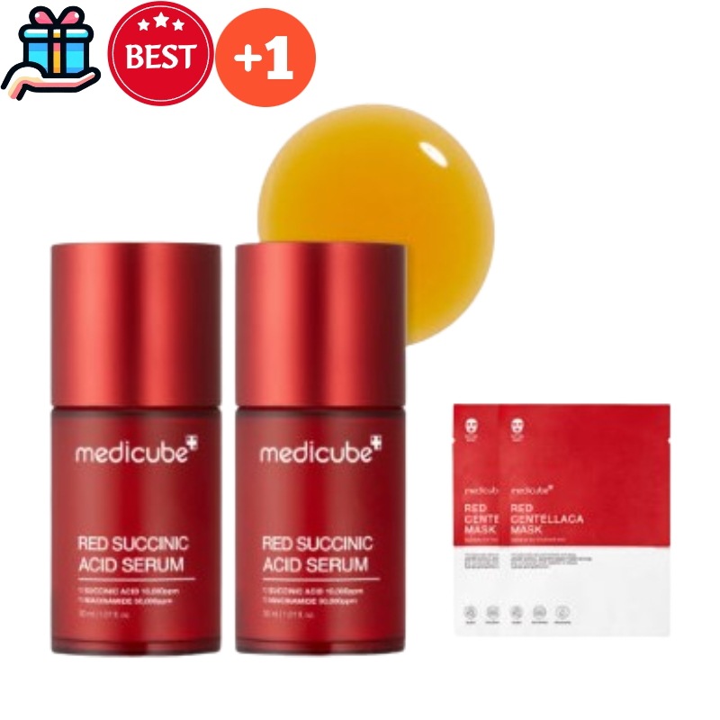 [シミ消し企画1+1]レッドサクシニックアシッド 美容液 30ml+30ml SERUM ニキビ跡 色素沈着 シミ取りクリーム 2点セット ニキビ ニキビケア トラブルケア トナーパッド 赤み スキン