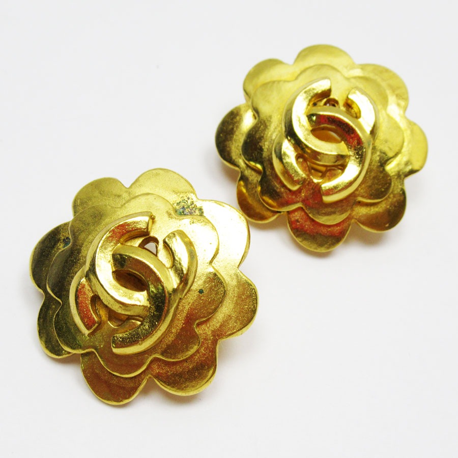 シャネル CHANEL イヤリング ココマーク メタル ゴールド レディース w0529k