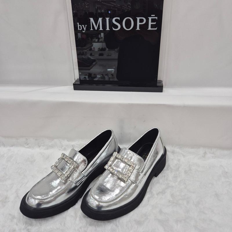 By 女性 ジュエリー装飾ポイント ローファー 112HT419DG009 SILVER 4 JJ